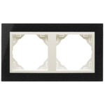 Efapel  Двойная рамка, натуральный гранит/лёд