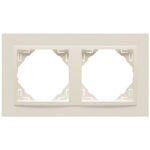 Efapel Двойная рамка, жемчуг/жемчуг