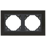 Efapel  Двойная рамка, никель/серый