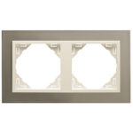 Efapel  Двойная рамка, титан/жемчуг
