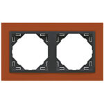 Efapel  Двойная рамка, темно оранжевый/серый