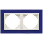 Efapel  Двойная рамка, синий/лёд