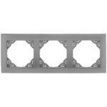 Efapel  3-х местная рамка, алюминий