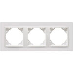 Efapel 3-х местная рамка, белый/белый