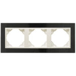 Efapel 3-х местная рамка, натуральный гранит/лёд