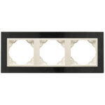 Efapel  3-х местная рамка, натуральный гранит/жемчуг