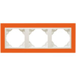 Efapel 3-х местная рамка, оранжевый/лед