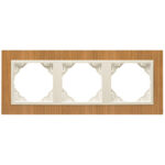 Efapel  3-х местная рамка, вишня/жемчуг