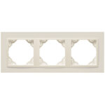 Efapel  3-х местная рамка, бежевый/бежевый