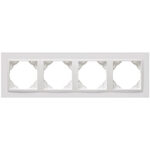 Efapel 4-х местная рамка, белый/белый