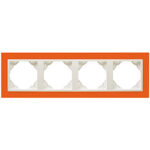 Efapel  4-х местная рамка, оранжевый/лед