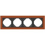 Efapel  4-х местная рамка, темно оранжевый/серый