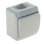 Schneider Этюд IP44 выключатель 1 кл. серый