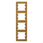 Schneider electric GLOSSA 4-постовая РАМКА, вертикальная, ДЕРЕВО ДУБ