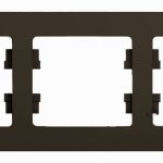 Schneider electric GLOSSA 3-постовая РАМКА, горизонтальная, ШОКОЛАД
