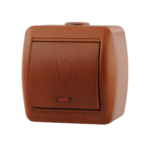 Lezard NATA выключатель 1 кл. с подс. Сосна