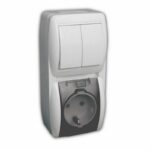 Lezard NATA Блок В2+Р/крышка вертикаль белый