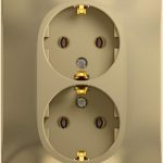 Schneider electric GLOSSA РОЗЕТКА двойная с заземлением, ТИТАН