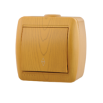 Lezard NATA выключатель 1 кл. проходной Ольха