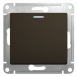 Schneider electric GLOSSA 1-клавишный ВЫКЛЮЧАТЕЛЬ с подсв. сх.1а, 10АХ, механизм, ШОКОЛАД