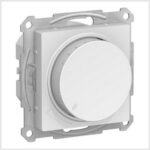 Светорегулятор (диммер) поворотно-нажимной,400Вт, мех., Белый AtlasDesign