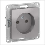 Розетка без заземления, 16А, механизм, Алюминий AtlasDesign