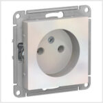 Розетка без заземления, 16А, механизм, Жемчуг