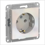 Розетка с заземлением, 16А, механизм, Жемчуг