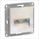 Розетка двойная компьютерная RJ45+RJ45, кат.5E, механизм, Жемчуг