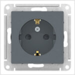 Розетка с заземлением, 16А, механизм, Грифель AtlasDesign