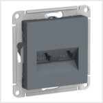 Розетка двойная компьютерная RJ45+RJ45, кат.5E, механизм, Грифель AtlasDesign