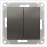 Переключатель 2-клавишный, сх.6, 10АХ, механизм, Сталь