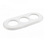 Bironi Рамка 3-х постовая пластик белый Ретро