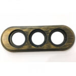 Bironi Рамка 3-х постовая пластик бронза Ретро