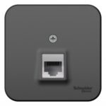Schneider electric BLANCA РОЗЕТКА телефонная RJ11 ИЗОЛ.ПЛ.,АНТРАЦИТ