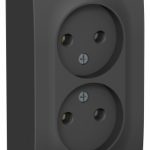 Schneider electric BLANCA РОЗЕТКА двойная б/з без штор. ИЗОЛ.ПЛ.,16А,250В,АНТРАЦИТ