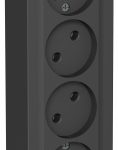 Schneider electric BLANCA РОЗЕТКА 4-ая б/з без штор. ИЗОЛ.ПЛ.,16А, 250В,АНТРАЦИТ