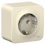 Schneider electric BLANCA РОЗЕТКА с/з без штор. ИЗОЛ.ПЛ., 16А, 250В, МОЛОЧНЫЙ