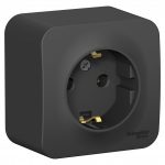 Schneider electric BLANCA РОЗЕТКА с/з без штор. ИЗОЛ.ПЛ., 16А, 250В, АНТРАЦИТ