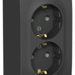 Schneider electric BLANCA РОЗЕТКА двойная с/з без штор. ИЗОЛ.ПЛ.,16А, 250В, АНТРАЦИТ