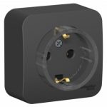 Schneider electric BLANCA РОЗЕТКА с/з без штор.,(КОМПАКТ) ИЗОЛ.ПЛ.16А, 250В,АНТРАЦИТ