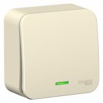 Schneider electric BLANCA 1-кл. ВЫКЛЮЧАТЕЛЬ (cх.1) с подсв.ИЗОЛ.ПЛ,10А,250B,МОЛОЧН
