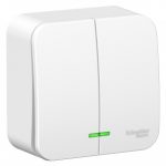 Schneider electric BLANCA 2-кл. ВЫКЛЮЧАТЕЛЬ (cх.5) с подсв.ИЗОЛ.ПЛ.,10А,250B,БЕЛЫЙ