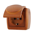 Lezard NATA розетка с крышкой Сосна