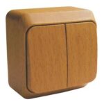 Schneider Этюд выключатель 2 кл. бук