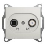 Schneider electric GLOSSA TV-SAT РОЗЕТКА оконечная 1DB, механизм, ПЕРЛАМУТРОВЫЙ