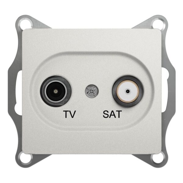 Schneider electric GLOSSA TV-SAT РОЗЕТКА оконечная 1DB, механизм, ПЕРЛАМУТРОВЫЙ