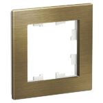 Schneider electric ATLASDESIGN NATURE 1-постовая РАМКА, МЕТАЛЛ ЛАТУНЬ