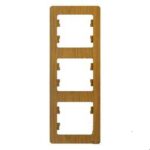 Schneider electric GLOSSA 3-постовая РАМКА, вертикальная, ДЕРЕВО ДУБ