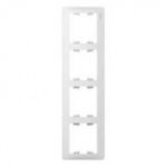 Schneider GLOSSA рамка 4-я вертикаль белая